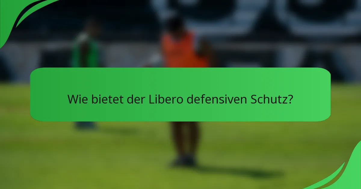 Wie bietet der Libero defensiven Schutz?